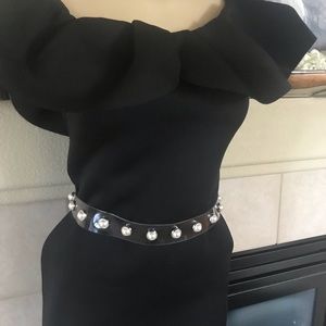 Pearl studded transparent adjustable fashion belts